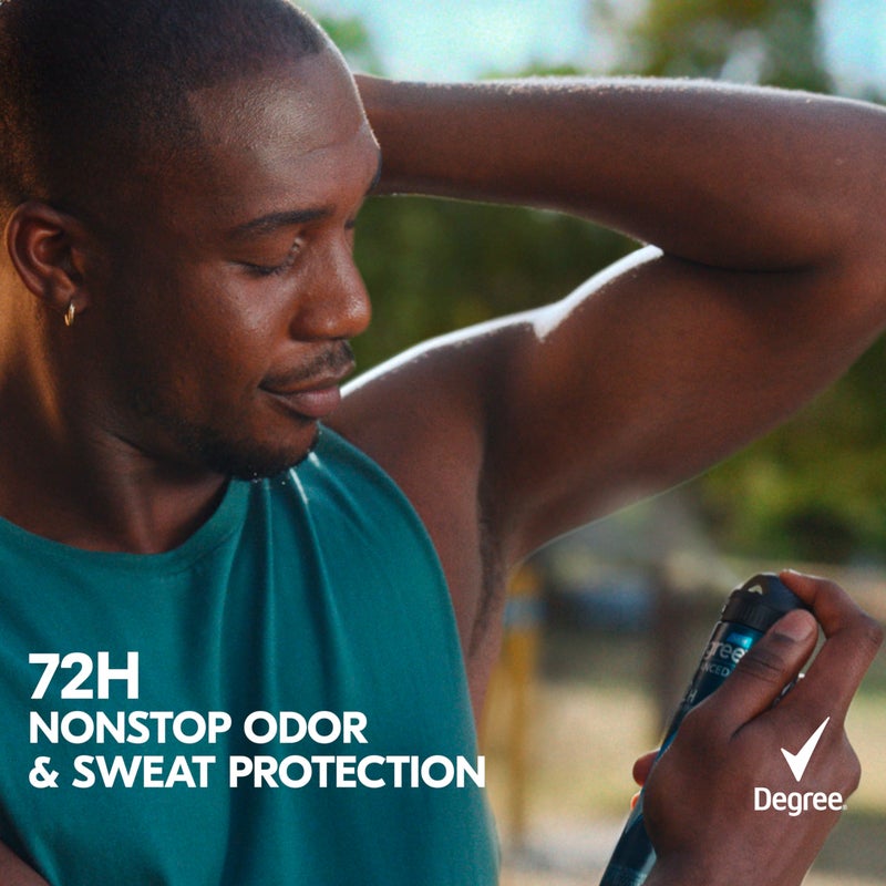 Degree Men Antiperspirant Deodorant Dry Spray Cool Rush 12 Count 72-Hour Sweat and Odor Protection Deodorant for Men With Body Heat Activated Technology 3.8 oz - Image 4